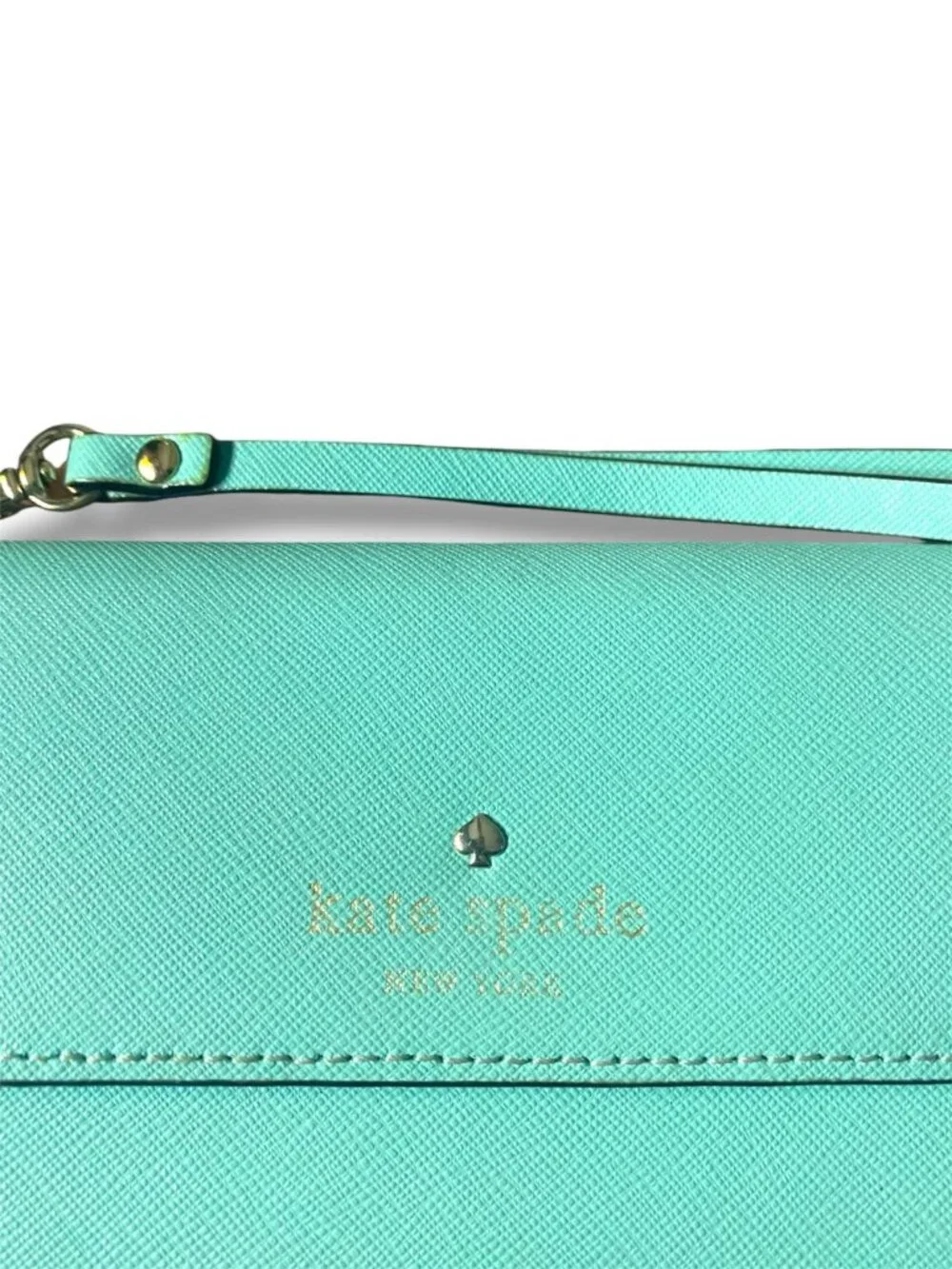 KATE SPADE - Iphone Cases Phone Wristlet Leather 8ARU209 Wallet Pouch MINT GREEN - Picture 5 of 5